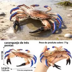 Brinquedos de Animais Simulados para Crianças: Caranguejo Grande, Caranguejo de Três Olhos, Modelo de Vida Marinha, Kala