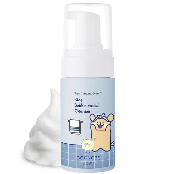 GOONGBE Kids' Bubble Facial Cleanser x Maltese - Sabonete Facial em Espuma de Baixo pH para Crianças Coreanas - Limpeza