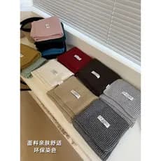 Leite café série de cores estilo feminino 2025 novo estilo inverno cachecol de malha feminino inverno estilo coreano atm
