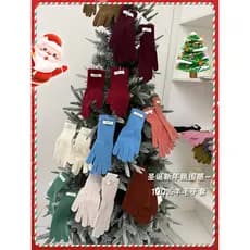 Natal ano novo atmosfera sentir 20024 inverno novo estilo 100% lã luvas de malha feminino inverno tela toque ao ar livre