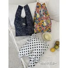 2025 primavera verão novo estilo coreano Blogger Floral bolsa de lona bolsa de mão Diagonal sacola Commuter viagem pintu