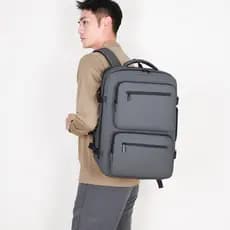 Mochila masculina transfronteiriça de grande capacidade, mochila feminina de viagem da moda, bolsa de computador de viag