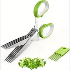 Tesoura De Baunilha Com 5 Lâminas E Tampa-Cozinha Afiada Segura Para Máquina De Lavar Louça , Utensílios Essenciais Lega
