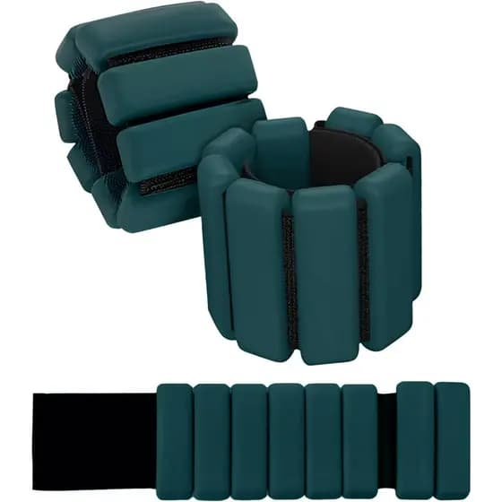 Pesos De Pulso E Tornozelo De Silicone Antiderrapantes Com 2 Pacotes (1 Lb Cada)-G Ajustável Resistente Ao Suor