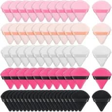 60 Unidades De Sopros De Pó Para Facial , Sopro Triangular Configuração , Maquiagem Solto E De Imprensa , Aplicador Espo