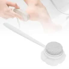 hyhyhy-br Shower Body Brush Bath Scrubber Pumice Stone Long Handle for Home Spa Exfoliating QUDK