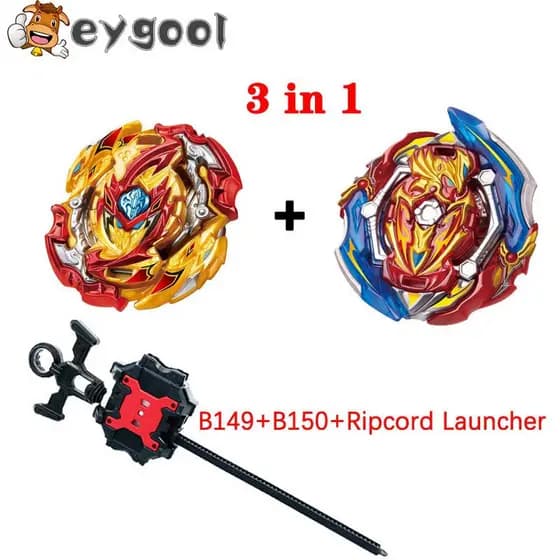 Piões Burst (3 Em 1) Gt B149 + B-150 União De Reforço Aquiles.cn.xt Retsu Comin Ripcord Lançador Brinquedo