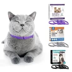 4 Pc Colar Calmante Para Gatos Alívio Do Estresse E Ansiedade Feromônio Gato Ajustável Anti-Stress Silencioso À Prova Dw