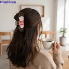 Grampo De Cabelo Em Forma De Xícara De Café TWINKLEAN , Garra Fofa E Engraçada De Sorvete Mocha , Clipe De Tubarão De Ác