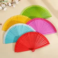 Ventilador Liso Espanhol RAPIDO , Dobrável Simples Puro Artesanal De Arte De Adereços Decorativos Feitos À Mão De Cor Só