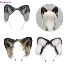 Liweikea Meninas Orelha Gato Tiara Pelúcia Cosplay Reuniões Festivais Musicais Argola Cabelo