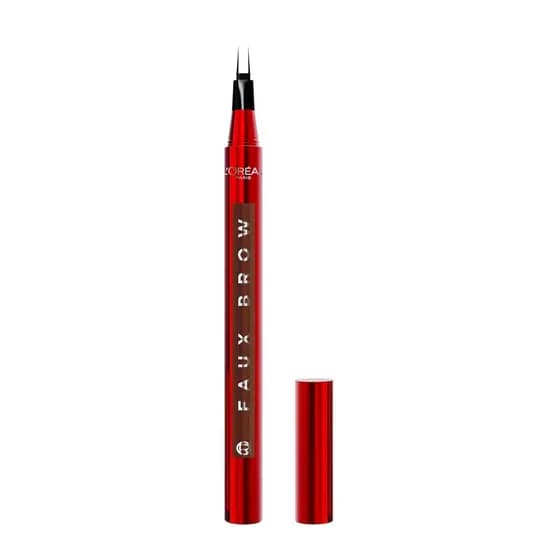 L'Oreal Paris Faux Brow, Caneta para Sobrancelhas com Efeito de Cabelo, Ponta Dupla, Maquiagem para Sobrancelhas Rápida