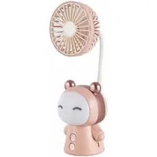 Mini Ventilador Portátil de Mão com Luz Noturna, Ventilador Dobrável Pequeno com Bateria Recarregável USB para Casa, Cri