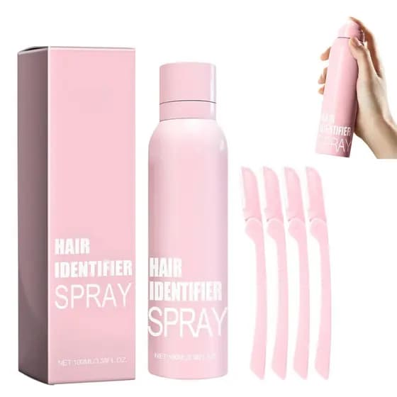 Spray Identificador de Pelos para Barbear o Rosto, Spray Identificador de Pelos para Dermaplaning Facial, Spray Identifi