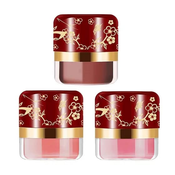 Lazy Blush, Conjunto de 3 Cores de Blush em Pó, maquiagem para bochechas, Leve, Suave, Vegano e Livre de Crueldade, Verm