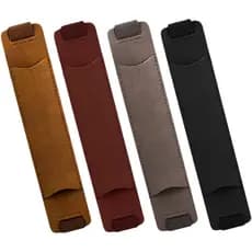 Conjunto de 4 capas de couro para canetas, com alça elástica ajustável, adequado para cadernos, agendas, diários e bloco