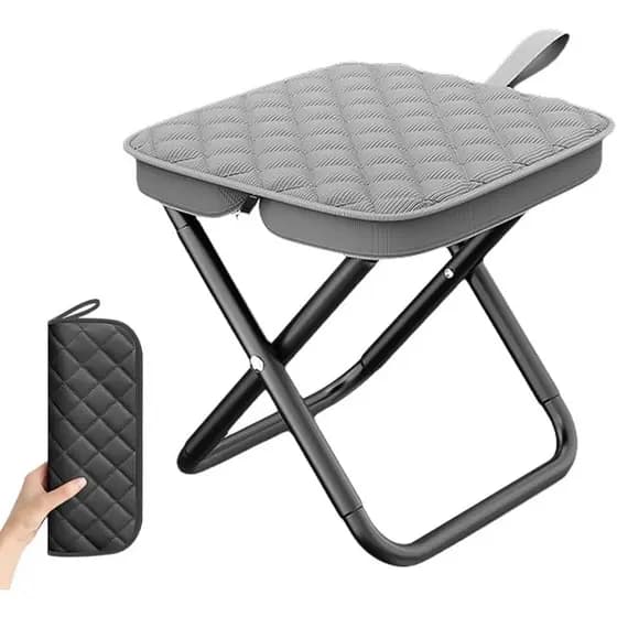 Banco Dobrável Portátil Tipo Mochila, Cadeira Dobrável para Camping, Banco Colapsável com Alça de Transporte e Bolsa de