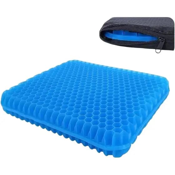 Almofada de Assento em Gel SWZEC para Uso Prolongado (Azul, 42*36*4.5cm)