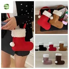 Bolsa De Pele De Cordeiro KIDST , Crossbody De Camurça Leve Estilo Coreano Meia Casual De Lã Para Viagem