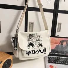 Bolsa Mensageiro Haikyuu Tobio Kageyama Hinata Shoyo Anime Único Ombro Estudante