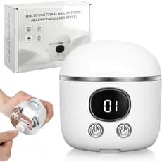 Cortador de unhas elétrico automático três em um, lâmpada LED de cinto e lixa de unhas, display digital LCD com 3 veloci