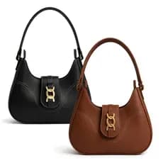 Kit 2 Bolsa Feminina Meia Lua Baguete Pequena De Ombro E Mão Estilosa Várias Cores Moda Blogueira