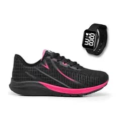 Tênis Feminino Prospect Spark Caminhada Corrida Super Leve + Relógio Led