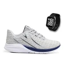 Tênis Masculino Prospect Spark Caminhada Academia Corrida + Relógio Led