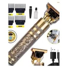 Máquina de Cortar Cabelo e Barba Sem Fio Dragão Recarregável Aparador Profissional Masculino