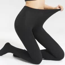 Meia Calça Térmica Forrada Peluciada Alta Cintura Opaca para Inverno