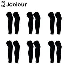 Kit 6 Pares Jcolour Joelheira de Pernas Compressiva Anti-UV para Ciclismo e Corrida