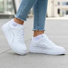 Tênis Plataforma Feminino Casual Tênis Feminino Casual Branco Lançamento Macio Conofortável