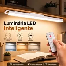 sem fio luminária led 3 Temperaturas de Cor com Controle Remoto Base Magnética Recarregável luminária inteligente led