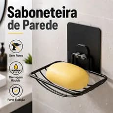 Saboneteira Inox Adesivo Forte Sem Furo Wall-Mounted Soap Dish Banheiro Cozinha Antiferrugem Fácil Instalação