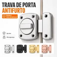Fechadura de Segurança Tranca Anti Roubo para Porta de Aço Inox   Liga de Zinco Anti-Roubo com Trinco Ro