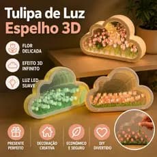 Criativo Luz de Tulipa Flor Cubo 3D Lâmpada Noturna Pacote De Material Luz Noturna em Forma de Flor