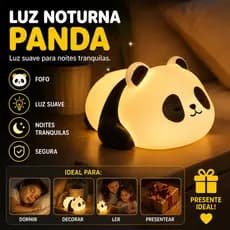 Nocturna  Panda Night Light Cute Cartoon Sleeping Design Luminária de Silicone Decoração De Mesa