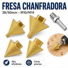 Broca De Chanfro De Diamante M10/M14 Ferramenta Rosca 38/50mm Para Moagem De Azulejos E Pedras