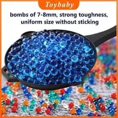 7-8mm Bola Ensacada Gel De Água Cristal Colorido Kids Blaster Toys Growing Bean for Boys Gift CS Games Go