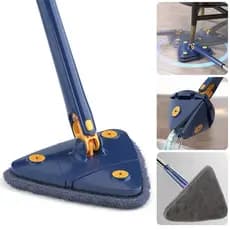 NEW Extended Triangle Mop 360 Twist Squeeze Wringing XType Window Glass Toilet Bathrrom Floor Household Cleaning