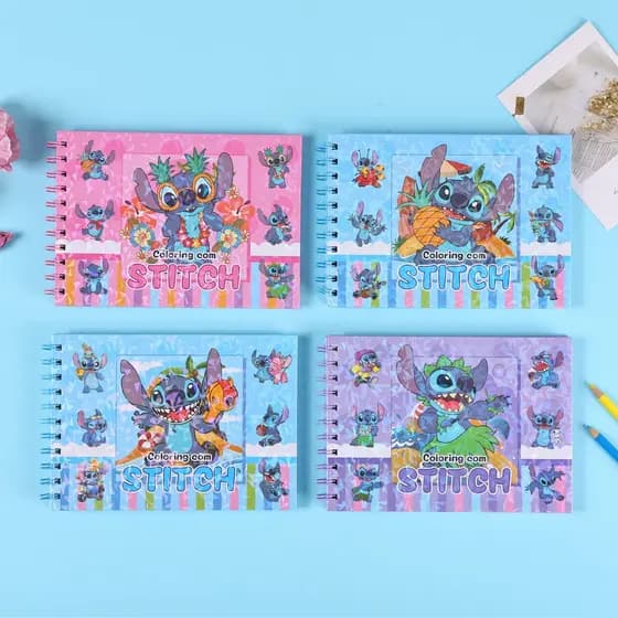 Anime Stitch Notebook: Cartoon Portable Diary – School Office Supplies, Fashion Coil Book, Children Holiday Xmas Gift