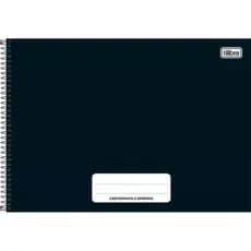 Caderno Cartografia Desenho Zip Preto 80Fls - Tilibra
