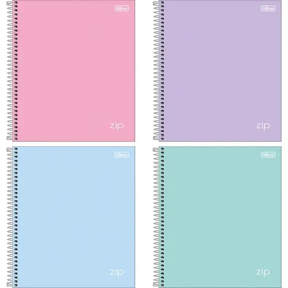 Caderno 1 Matéria Zip Colors - Tilibra