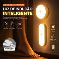 Luz Noturna LED Sensor de Movimento Recarregável Sem Fio Magnética Para Quarto Escada Armário