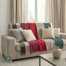 Manta Para Sofá Luxo Gigante 2,20m Decorativa Cobre Sofá Premium