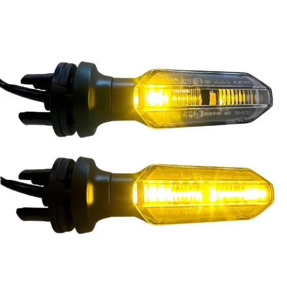 Par Piscas Led Sequencial Encaixe Coxim Modelo Twister 250 - Compatível Honda Cg Start Titan Fan 160 LOJAAGORA