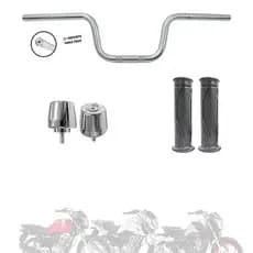 Kit Guidao + Par Manopla Vazada + Par Peso de guidão modelo Pcx - aplicação: Honda CG Titan Start Cargo Fan 125 150 160