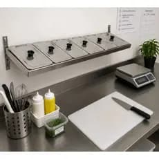 Pizzarola De Inox 6 Cubas 750ml Profissional De Parede