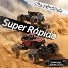 DLI Carrinho Controle Remoto Off-Road Carro Brinquedo Sobe Escadas Rodas Emborrachadas