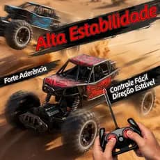 DLI Carro de Controle Remoto Carrinho Rock off road Recarregavel Envio Rápido